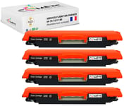 126A - 4 Toners compatibles Noirs HP 126A CE310A / CF350A