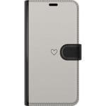 Asus Zenfone 10 Svart Plånboksfodral Grått hjärta