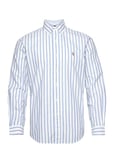Custom Fit Striped Oxford Shirt Tops Shirts Casual Blue Polo Ralph Lauren