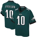 Desean Jackson Men Rugby Jersey #10 Philadelphia Eagles, Mens American Football Jersey Elite Edition Embroidered Rugby Jersey Short Sleeve Sport Top T-shirt-green-XL(185~190)