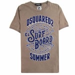 Dsquared2 Surf Board T-shirt Brown