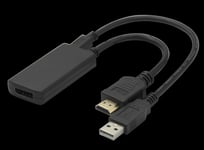 Deltaco USB-C till HDMI adapter, 4K/60Hz, 0,2m - Svart