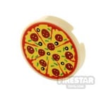 LEGO Printed Round Tile 2x2 Pepperoni Pizza with Olives