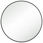 Rootz rund spegel - Sminkspegel - Väggspegel - Ram av aluminiumlegering - MDF-ryggplatta - Glas - Lättvikt - Lätt att installera - 61cm x 3,6cm x 61cm