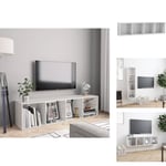 Vägghyllor & fönsterbrädor - Living Bokhylla/TV-bänk vit högglans 143x30x36 cm