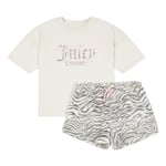 Juicy Couture Tiger T-skjorte & Fleece shorts sett - Vanilla Ice