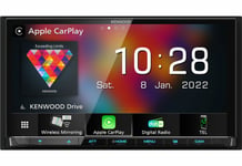 Kenwood DMX8021DABS, bilstereo med DAB+, trådlös CarPlay & Android Auto