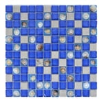 mosaik ws beach sq. cryst/stone mix shell blue/grey 2,3x2
