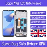 Oppo A16/A16S CPH2271 6.52” LCD Screen Touch Digitizer Replacement With Frame