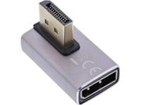 Inline® Displayport 1.4 Adapter, Displayport St/ Bu, 90° Vertikal Höger, 8K Uhd