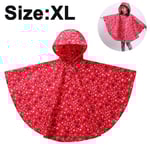 Lätt regnponcho för barn, vattentät ytterkläder regnrock Red XL