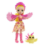 Enchantimals Royals Mini-poupée Falon Phénix, Figurine Animale Sunrise et Accessoires, Jouet pour Enfant, GYJ04