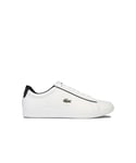 Lacoste Mens Carnaby Evo 120 2 SMA Trainers in White Black - Black & Silver Leather - Size UK 11