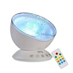 Trintion Ocean Projector Lamp Ocean Wave Music LED Night Light Remote Control Ocean Wave Projector Night Light Lamp for Bedroom Living Room Bathroom