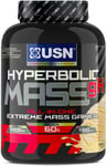 USN Hyperbolic Mass Vanilla 2kg: High Calorie Mass Gainer Protein Powder for Fa