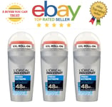 L'OREAL MEN EXPERT FRESH EXTREME ROLL-ON ANTI-PERSPIRANT DEODORANT 50ML 3 PACK