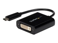StarTech.com USB C to DVI Adapter - Black - 1920x1200 - USB Type C Video Converter for Your DVI D Display / Monitor / Projector (CDP2DVI) - Adaptateur vidéo / USB - 24 pin USB-C (M) pour DVI-I...