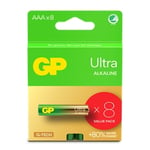 GP Batteries GP Batterier Ultra AAA 8-pakning