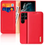Samsung Galaxy S23 Ultra DUX DUCIS Hivo Series Plånboksfodral - Röd