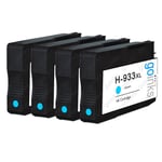 4 Cyan Ink Cartridges for HP Officejet 6100 6600 6700 7110 7510 7610 7612