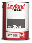 Leyland Trade 264606 High Gloss Paint - Brilliant White 5L