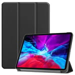 Cover For Apple Ipad Pro 12.9 Case 2020 Folding Stand Hard Pc Back Smart Case For Funda Ipad Pro 12 9 Cover 4th Generation Capa-black