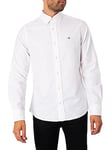 GANT Men's Slim Oxford Shirt Dress, White, S