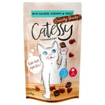 Ekonomipack: Catessy Crunchy Snacks 5 x 65 g - Lax, Räkor, Öring
