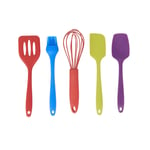 Colourworks 5 Piece Silicone Mini Kitchen Tools Utensils Set Dishwasher Safe