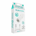 **FREE POST** FIFO Dual Sided USB Cable + Car Charger Android Apple 4 Feet Long