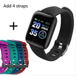 XSHIYQ Smart Band Blood Pressure Fitness Tracker Watch Heart Rate Fitness Bracelet Waterproof 1.3 inch D13pro add 4 straps