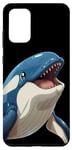 Coque pour Galaxy S20+ Mignon anime bleu orque souriant animal de l'océan gardien de zoo art