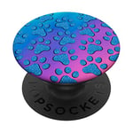 PopSockets Cute Blue Teal Purple Pink Dog Paw PopSockets PopGrip: Swappable Grip for Phones & Tablets