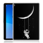 Yoedge Case Design for Huawei Mediapad M3 Lite 10-Cover Silicone Soft Clear with Print Cute Pattern Antiurto Shockproof Back Protective Tablet Cases for Huawei Mediapad M3 Lite 10, Astronaut