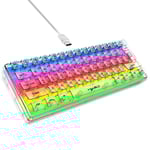 Vattentätt Mini Kompakt Speltangentbord 61 Tangenter Speltangentbord RGB Bakgrundsbelysning Ultra-Kompakt Mini Tangentbord för PC-Spelare