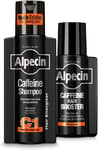 Alpecin Black Mens Shampoo and Caffeine Hair Booster Set | Against Thinning Hai
