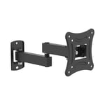 GRIFEMA GB1009-1 TV Wall Bracket for 10-27 inch TVs, TV Wall Mount for Flat & Curved TV, VESA 75x75MM to 100X100mm, up to 15KG, Tilt (-15°, 5°), Black