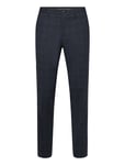 Checked Stretch Pants - Combi Pants Bottoms Trousers Formal Navy Lindbergh Black