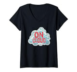 Womens On cloud nine Costume for happy and lovely statement Fans V-Neck T-Shirt
