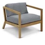 Virkelyst Chair, Teak, Fossflakes Padding, Outdoor Textile / Ash