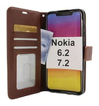 Crazy Horse Wallet Nokia 6.2 / 7.2 (Brun)