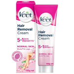 Veet Silk & Fresh Hair Removal Cream, Normal Skin - 100g (Pack of 1)
