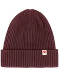 Fjallraven Rib Beanie Hat - Port Size: ONE SIZE, Colour: Port