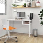 White Modern Computer Desk Kids Home Office Bedroom Study Furniture Metal Table