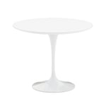 Knoll - Saarinen Round Table - Matbord Ø 91 cm Vitt underrede skiva i Vit laminat - Matbord