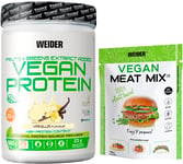 WEIDER Pack Vegan Protein Vanilla Flavour (540G) + Vegan Meat Mix (150G). Qualit
