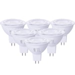 WTL MR16 LED Light Bulbs GU5.3 LED Spotlight 5W（50W Halogen Bulbs Equivalent ）, 3000K Warm White Spotlight, 400Lumen Non-dimmable AC/DC 12V，6pack