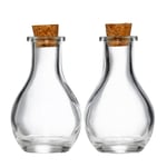 2 st. små korkförsedda glasflaskor / vialer – 55 ml