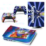 Kit De Autocollants Skin Decal Pour Console De Jeu Ps5 Corps Entier Anti-Rayures Dragon Ball Dragon, Version Cd-Rom T2239