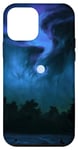 iPhone 12 mini Small Wolf And The Full Moon Abstract Artwork Design Case
